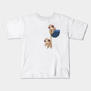 Hanging Pocket Sloth Kids T-Shirt